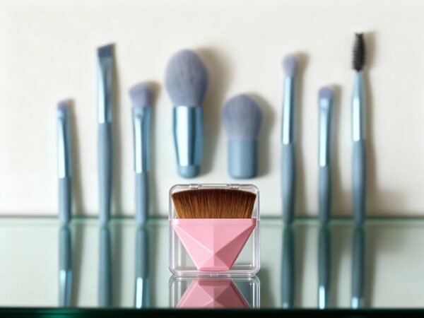 9-Piece Professional Makeup Brush Set with Portable Foundation Brush - Image 4