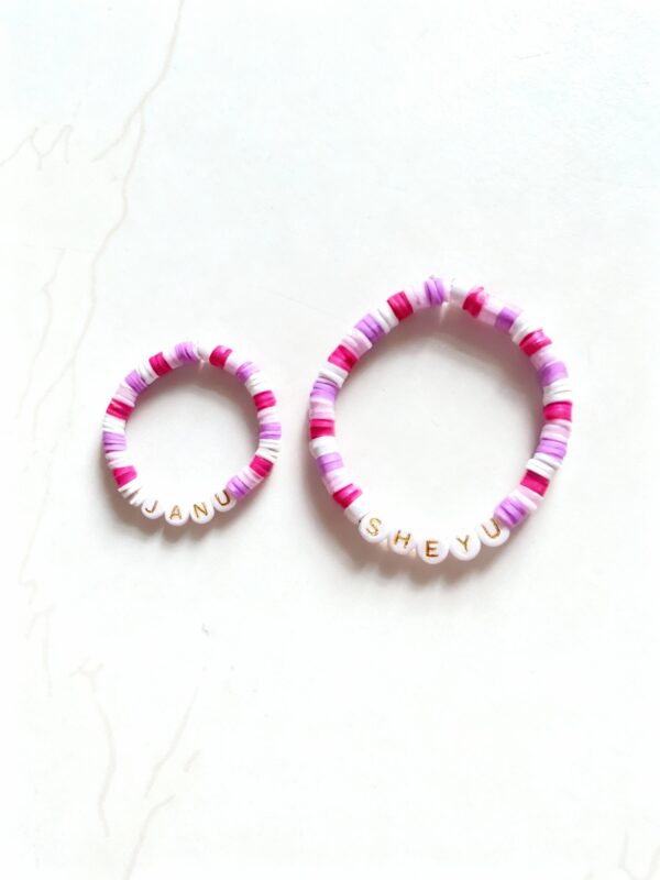 Custom Personalized Beaded Bracelet Set - Image 3