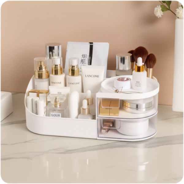 Best Rotating Makeup Organizer - Large Capacity Cosmetic Storage with Multiple Compartments - Image 3