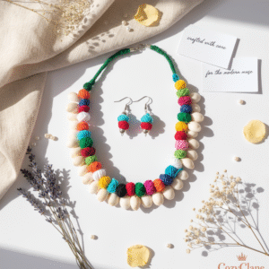 Carnival Dreams Necklace Set: Celebration of Color and Craft