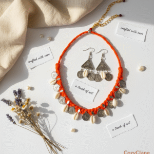 Sunset Blaze Necklace Set: A Fusion of Heritage and Beauty